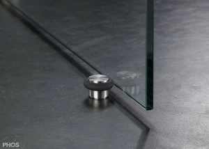 TSB25-23G Стопор для стеклянной двери, привинченный к низу, ø38 мм, высота 2,3 см. PHOS