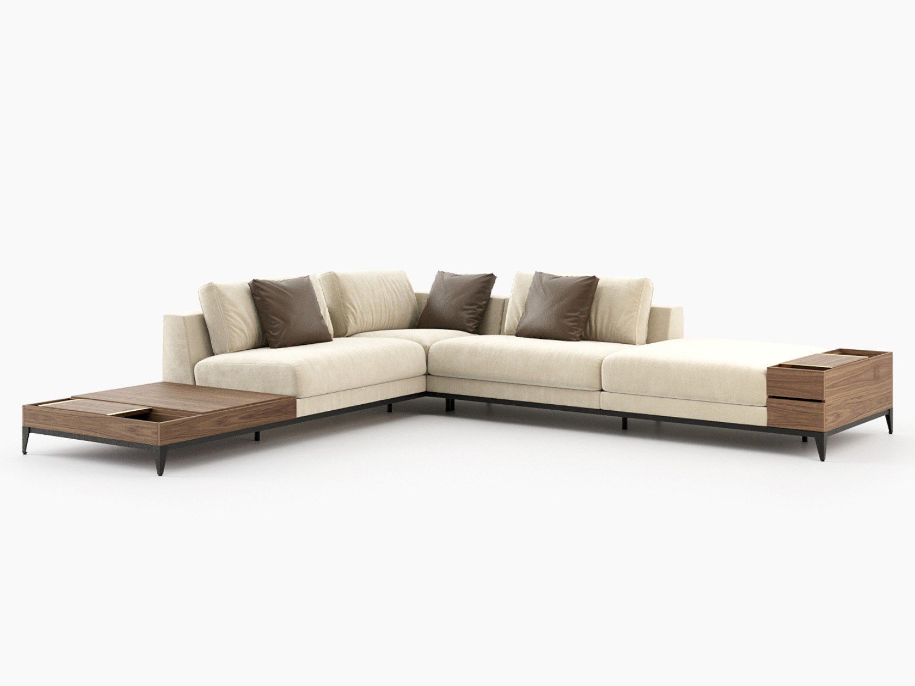 Угловой диван из ткани Laskasas DECKER ARCH-00135601