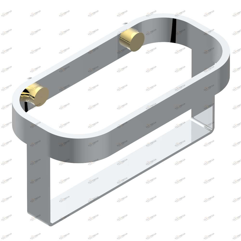 U6G-610 Настенная подставка для шампуней и гелей для душа Thg-paris Beyond crystal с хрусталём цвета "Аквамарин" Хром/золото U6G-610 CAT.A