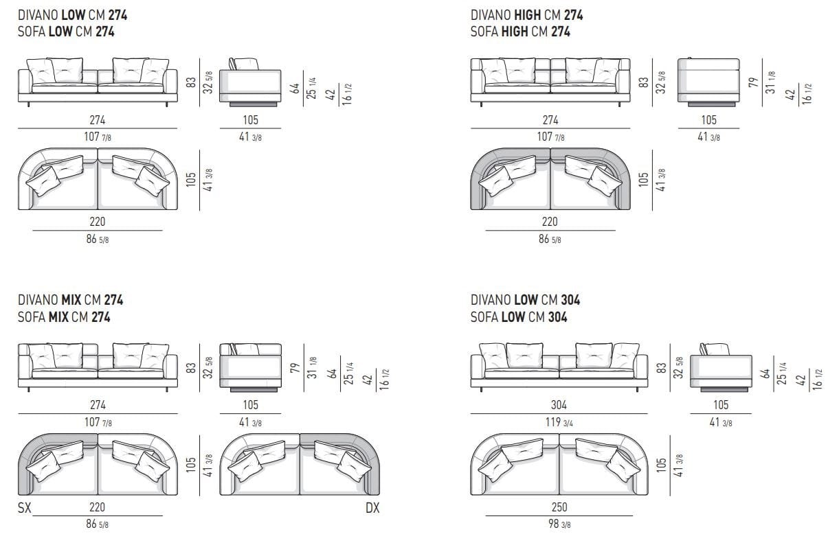 Модульный угловой диван из ткани Minotti ALEXANDER ARCH-00105167 - Вид №27