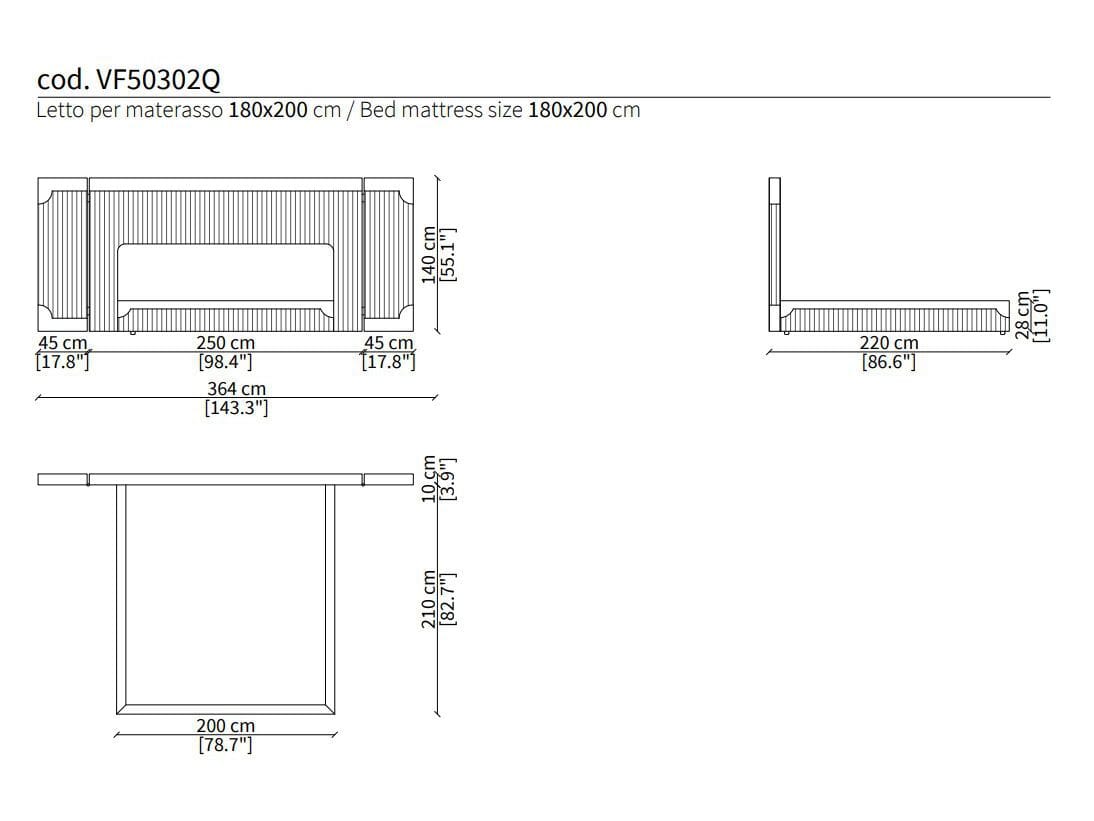 Мягкая кровать из ткани Vittoria Frigerio Capua ARCH-00042849 - Вид №4