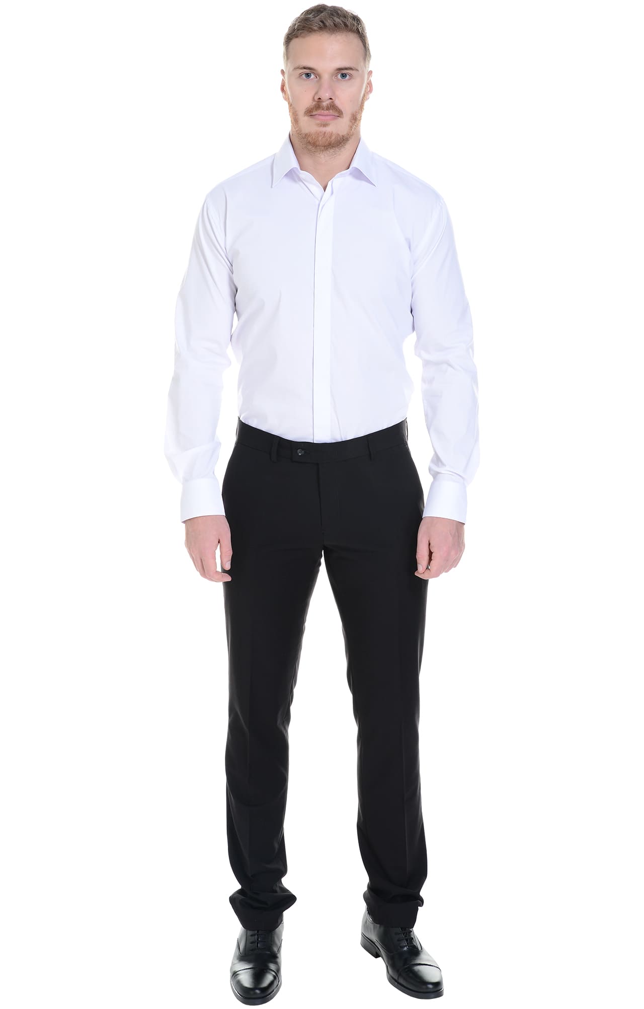 62463 Рубашка мужская  white El-Risto  Корпоративная одежда  размер 40/176-182  - Вид №4