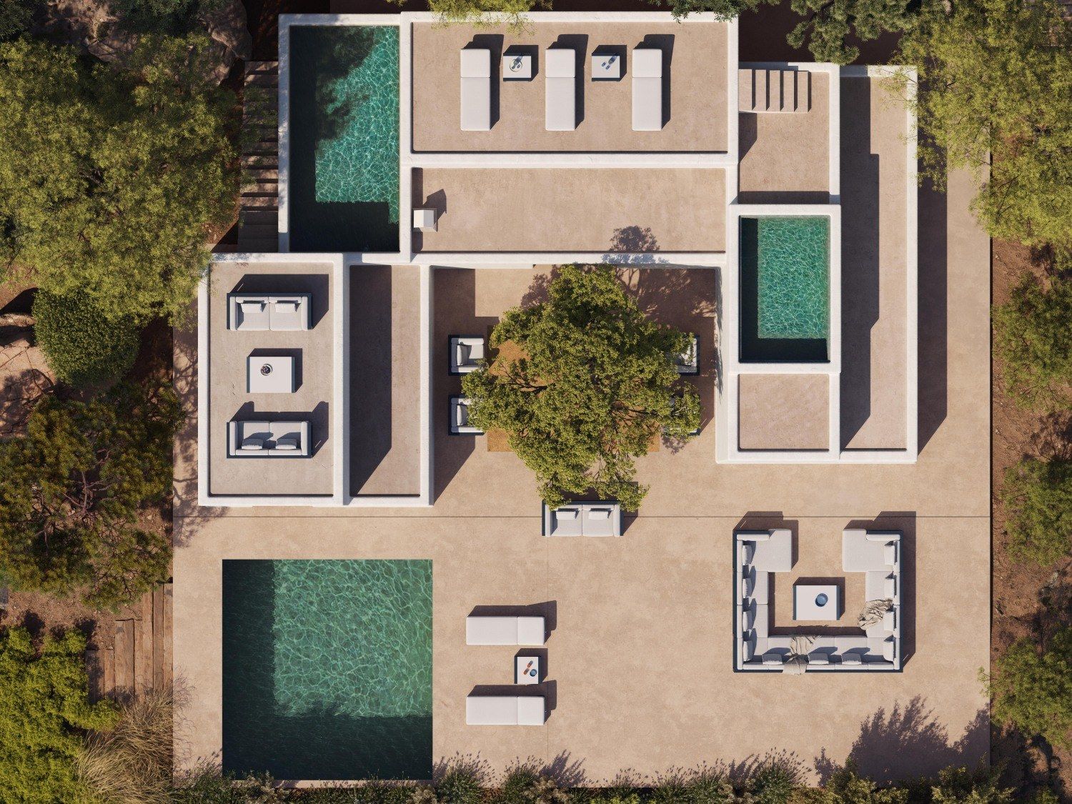 Ткань квадратный сад пуфик GANDIABLASCO Islablanca ARCH-00097607 - Вид №2