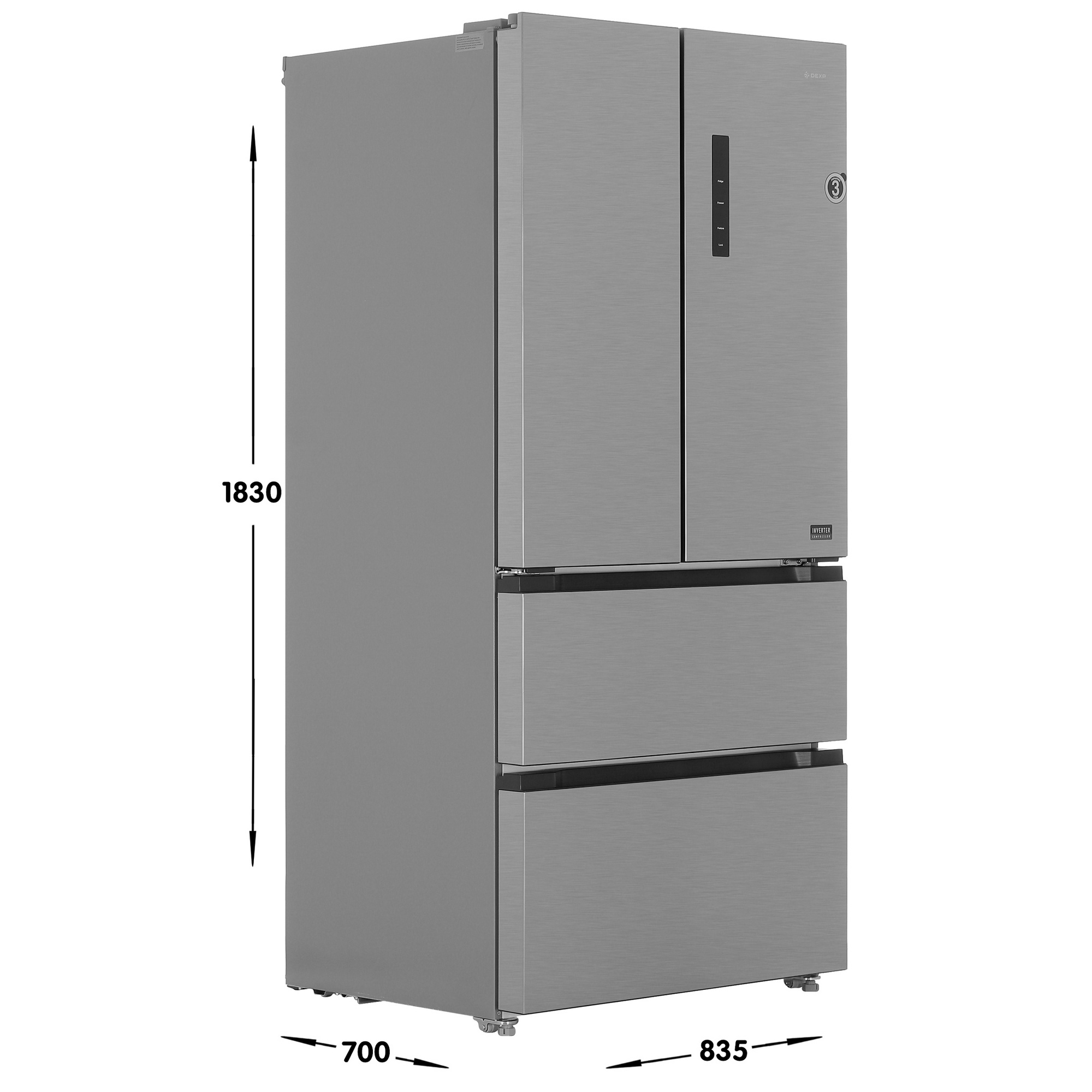 5075588 Холодильник многодверный   DEXP MFr4-49BSY серебристый STDN-0052923 - Вид №8