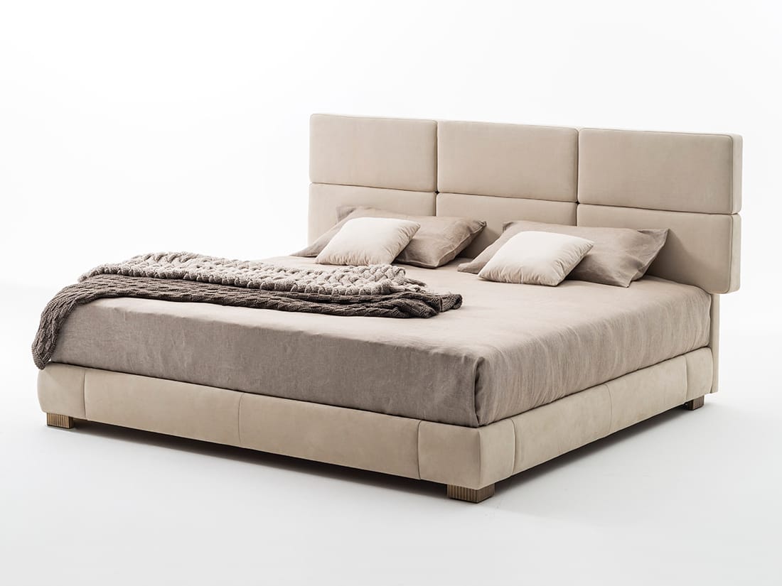 Двуспальная кровать из ткани с мягким изголовьем OAK Милан ARCH-00050088