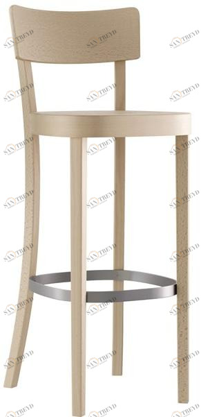 horgenglarus Высокий табурет из бука со спинкой Classic 11-380