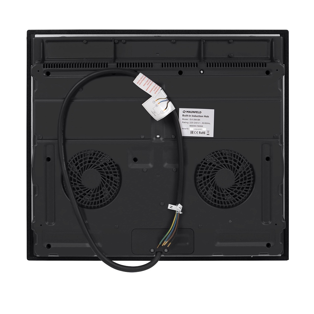 EVI.594-BK Электрическая индукционная панель / индукционная, • тип: электрическая 60 см • тип установки: независимая • управление: фронтальное, сенсорное • нагревательный элемент: индукция, 4шт • мощность конфорок, вт: 2 0 0 0 /2 6 0 0 (бустер), 2 0 0 0 / Santreyd  - Вид №5