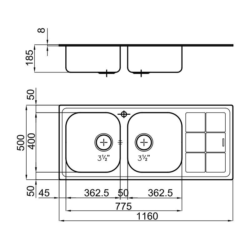 135406x Мойка F300 1354 06x Fosterspa  - Вид №1