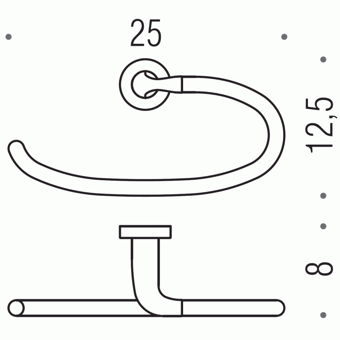B2791 Держатель туалетной бумаги с крышкой COLOMBO Basic Colombo Design - Вид №3
