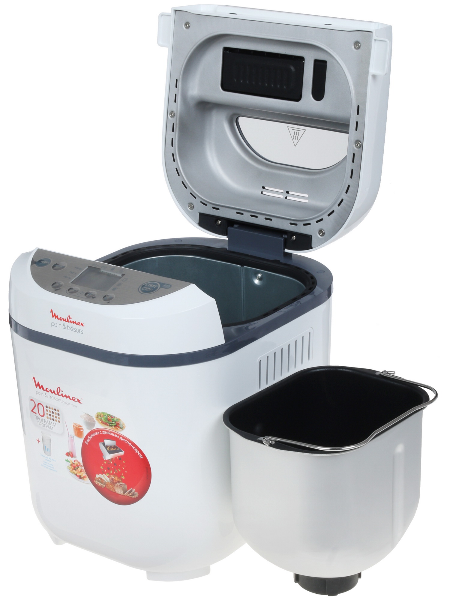 1246135 Хлебопечь Moulinex OW250132 Pain Tresors белый STDN-0063541 - Вид №6