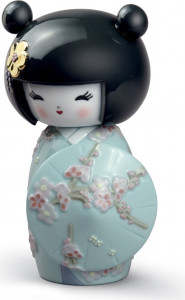 10669108 LLADRO Фигурка Lladro "Кокеши" 8х14см, голубой Фарфор