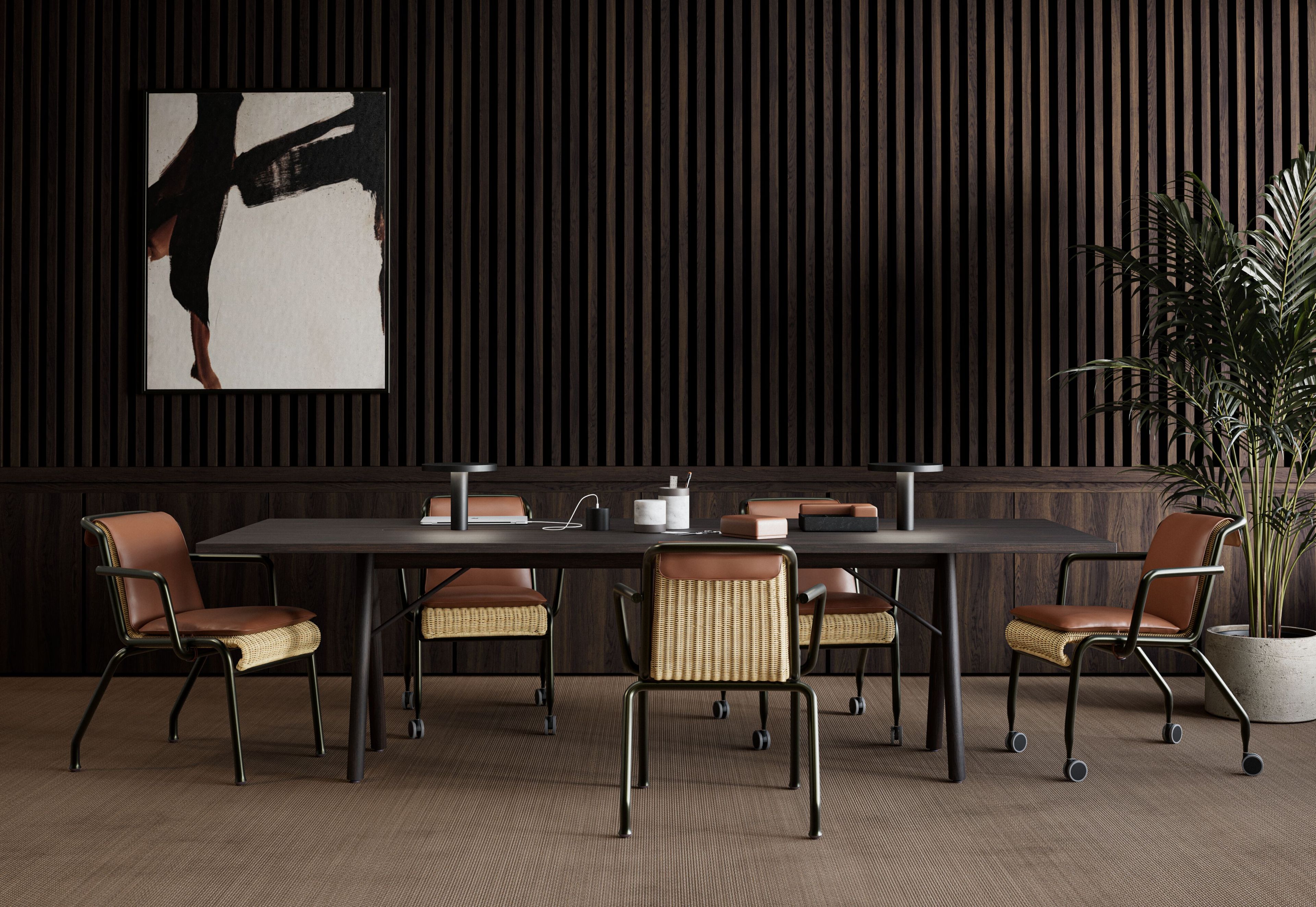 Стул из ротанга и алюминия с колесами Kettal Eolias ARCH-00068564 - Вид №1