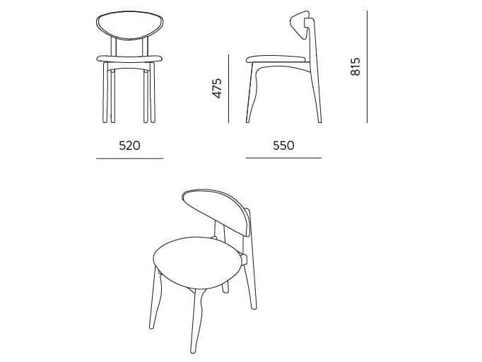 Кожаный стул с открытой спинкой и деревянной рамой Wewood DEGAS ARCH-00046397 - Вид №15