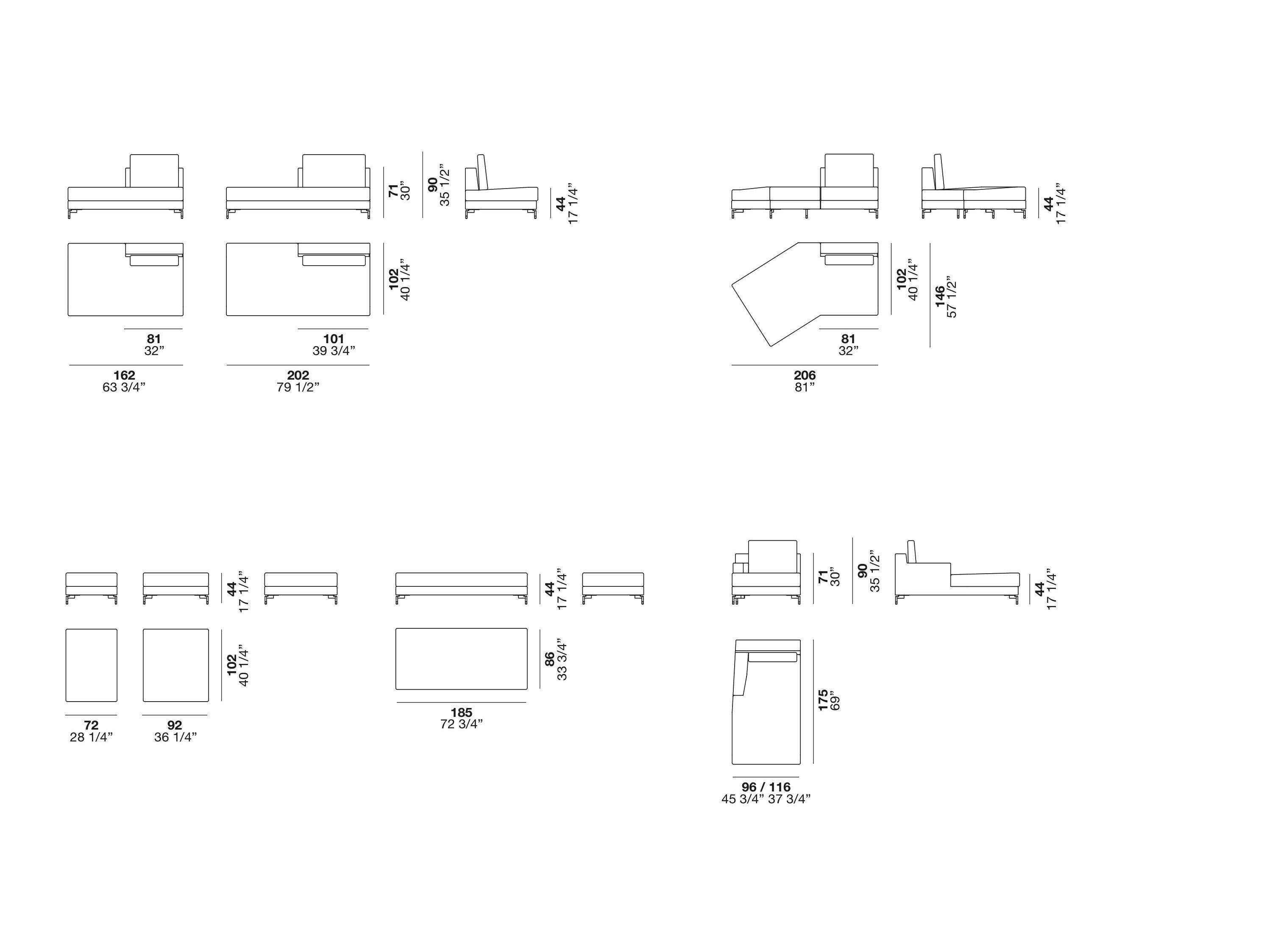 Секционный диван из ткани Alf DaFrè NEVADA ARCH-00063461 - Вид №12