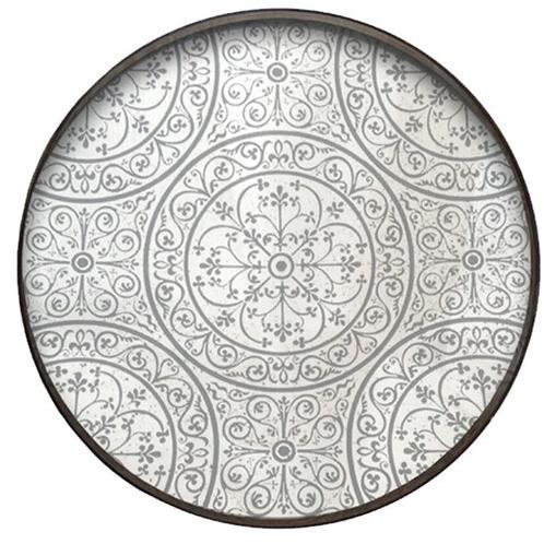 Ethnicraft Круглый поднос из дерева и стекла Classic 20310 - Вид №1