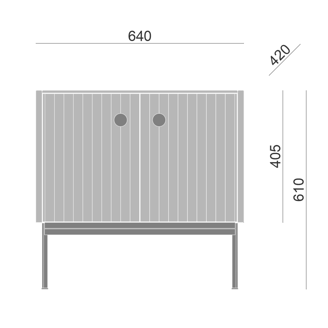 Тумба в комнату белая Mio BRAGIN DESIGN LIVING 00-3974676 Белый - Вид №2
