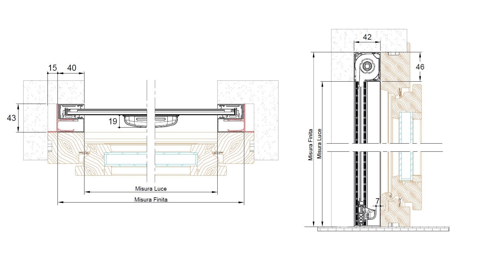 Вертикальная встраиваемая москитная сетка Mv Line москитные сетки-вертикальный встраиваемый ARCH-00082754 - Вид №3