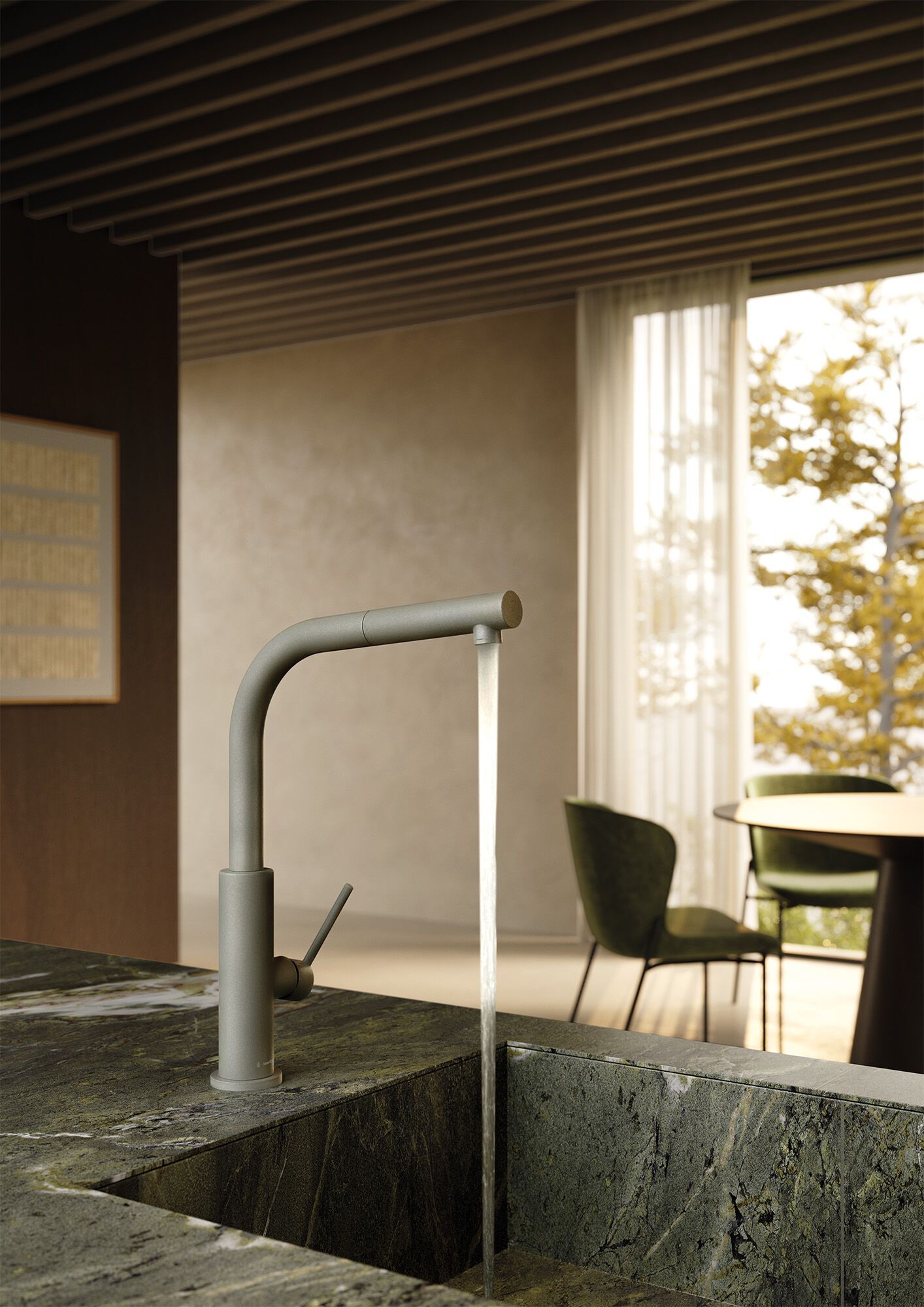 Однорычажный смеситель для кухни с ручным душем Newform KONBU ARCH-00090266 - Вид №1