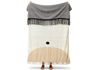 Плед с графическим рисунком из альпаки