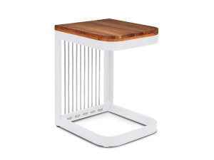 Алюминиевый и деревянный журнальный столик