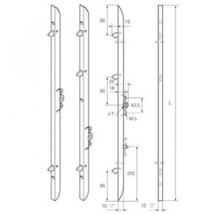 Шпингалет оконный ABLOY mod. 74 400/12 ASSA ABLOY LK01-663