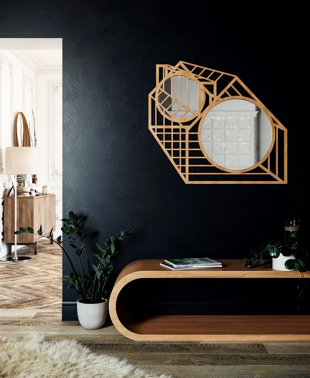 Тумба под телевизор дизайнерская белая "Цикл" от Odingeniy ODINGENIY ЦИКЛ 178281 Белый  - Вид №7