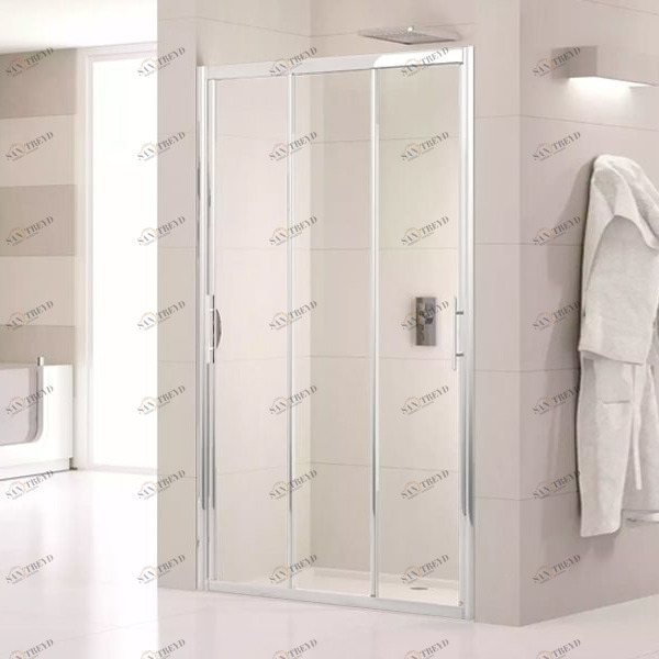 Двери в нишу 90 см LUNES P Novellini LUNES с белым профилем LUNESP841D