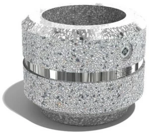 ENCHO ENCHEV - ETE Низкая круглая сеялка из бетона для общественных мест