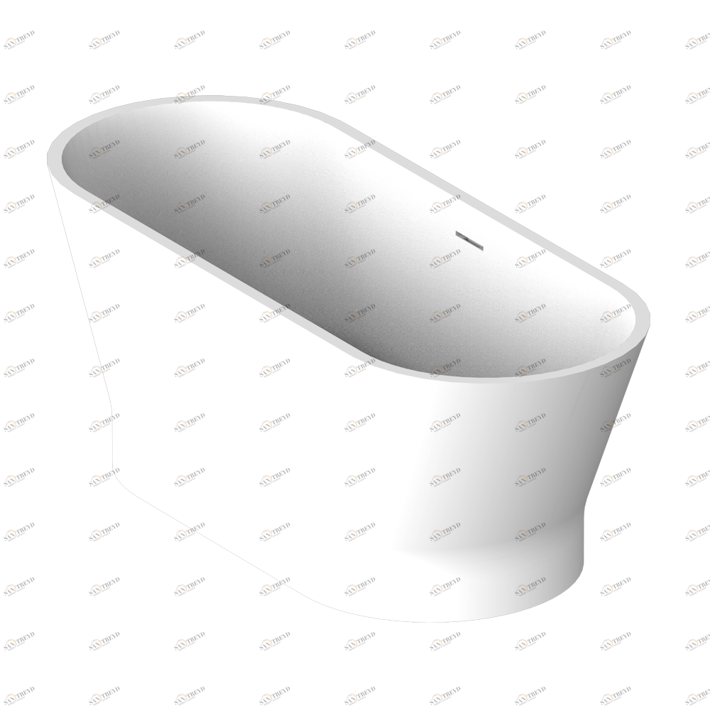 B11-B571 Ванна MONCEAU 166 x 66 x 60 см, без донного клапана Thg-paris Свободностоящие ванны Матовый белый 