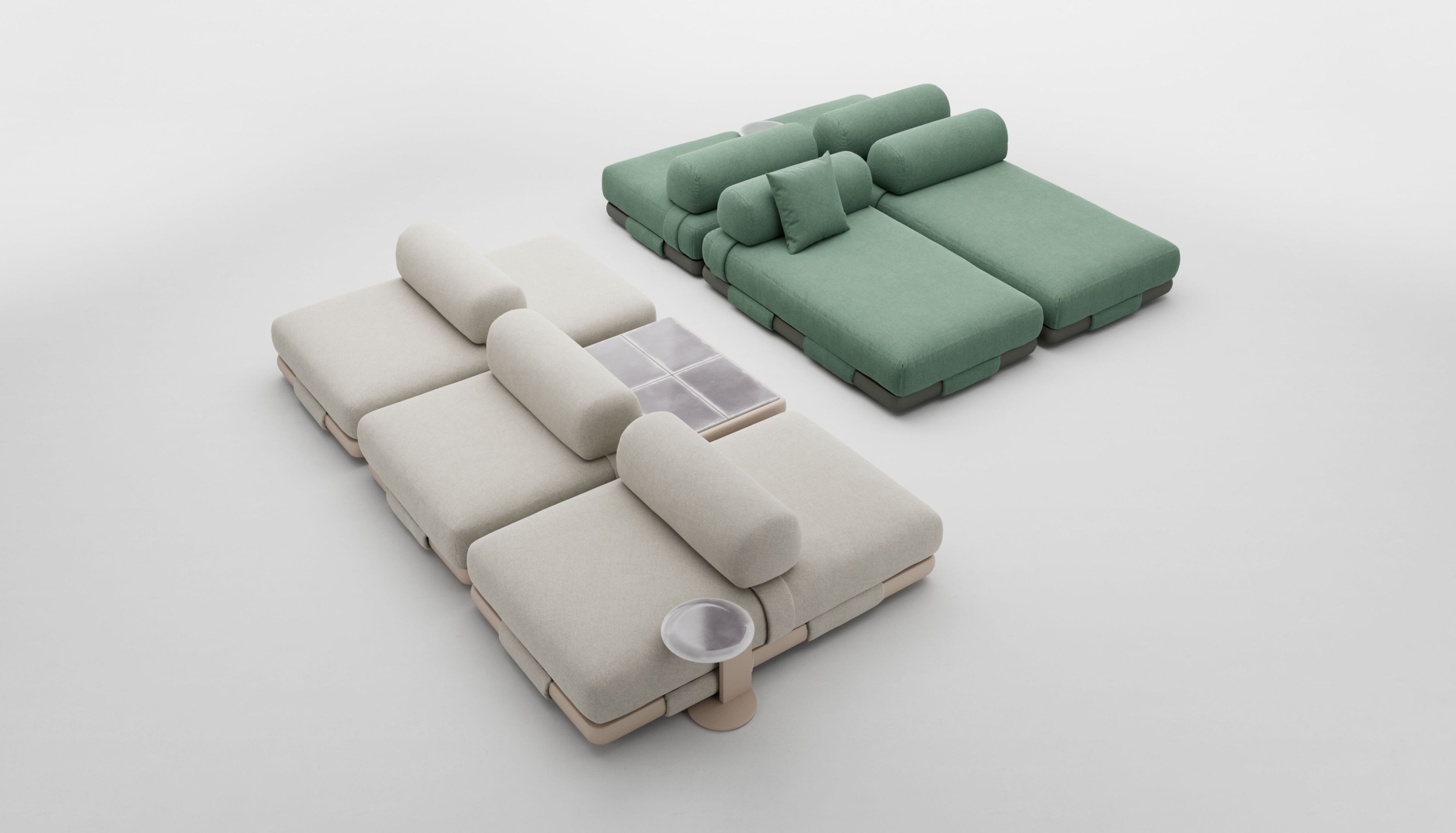 Секционный диван из ткани Kettal Insula ARCH-00086869 - Вид №3