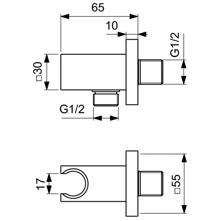 A7572A5 Промо комплект "ВСЕ для встройки ALL IN ONE" Ideal Standard CERATHERM C100  - Вид №16