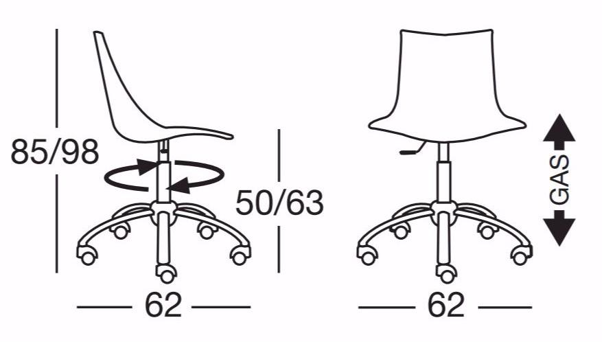 SCAB DESIGN Офисный стул с 5 спицами Zebra sun-id-1449355 - Вид №2