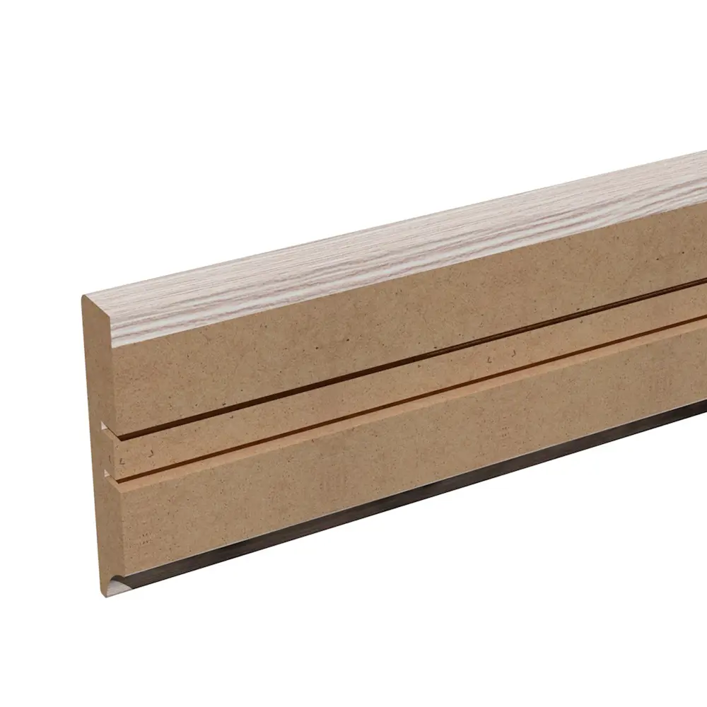 Плинтус напольный КП-202-80 МДФ 16 мм 2.05 м цвет лиственница крем КРОНОПРОФИЛЬ STLM-2103245 - Вид №1