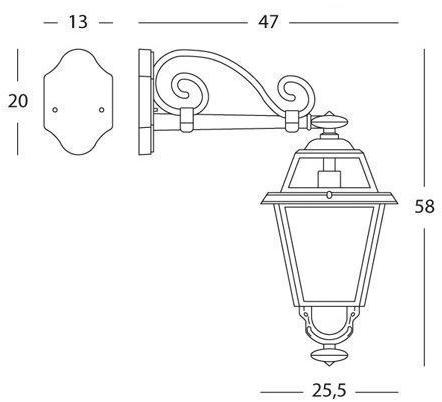 SOVIL Бра для наружного освещения из литого алюминия Elegance 856 - Вид №1