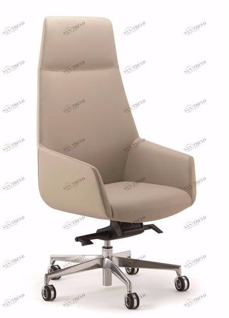 Quadrifoglio Кресло руководителя в коже с 5-ю спицами и подлокотниками с высокой спинкой Dune sun-id-1403205