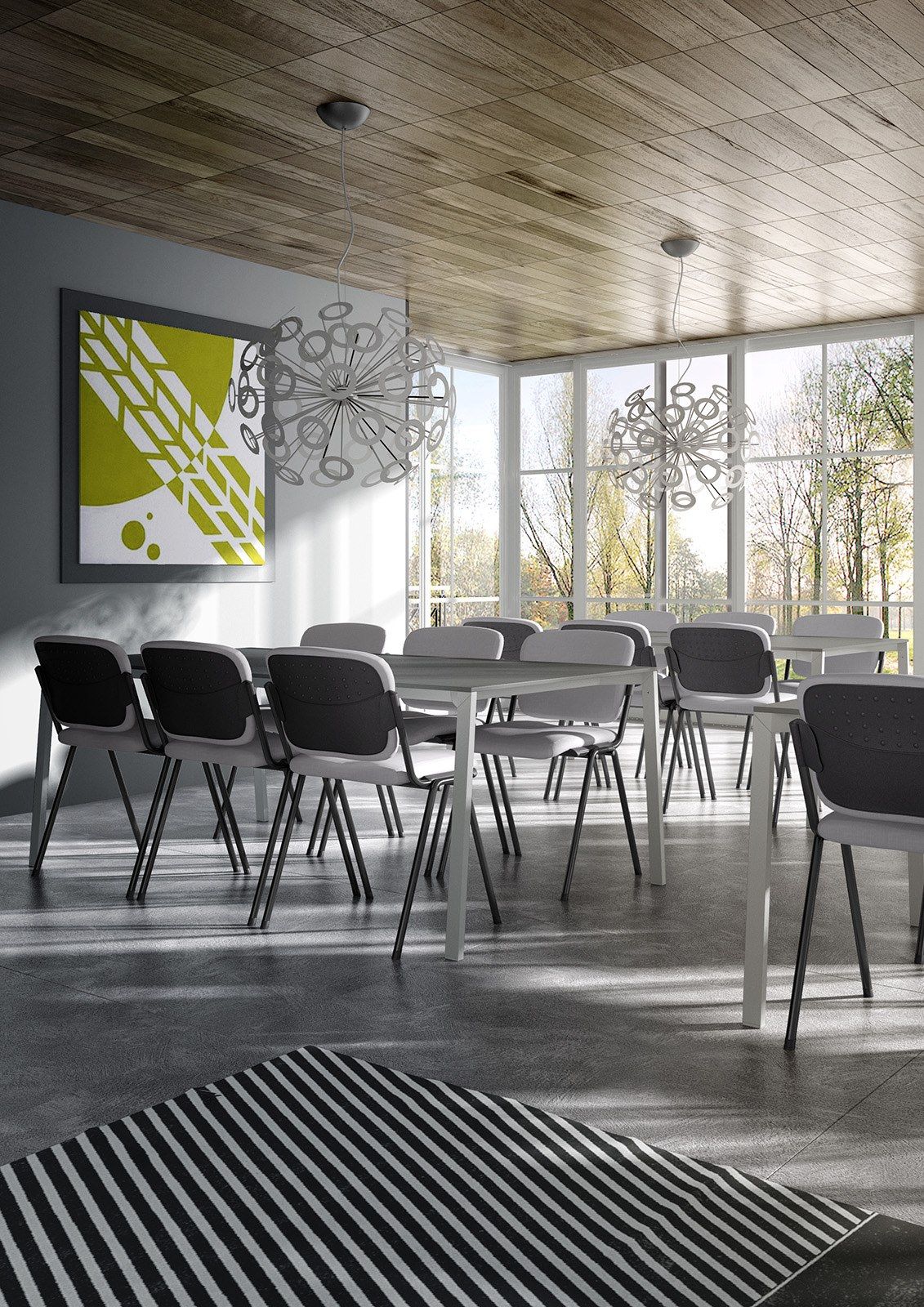 Стул из стали и ткани с подлокотниками Leyform ARCH-00112840 - Вид №4