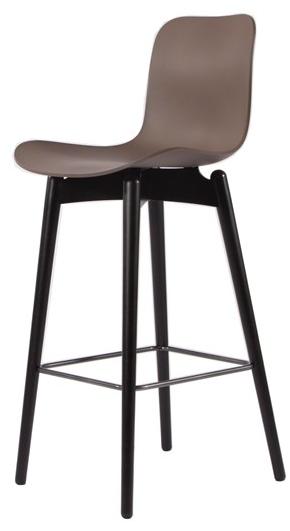 NORR11 Барный стул с пластиковым корпусом и буковыми ножками Langue sun-id-1383655 - Вид №2