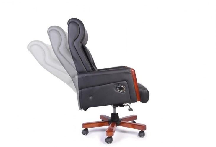 Arrediorg.it® Кожаное кресло руководителя с подлокотниками  A383 black  - Вид №3