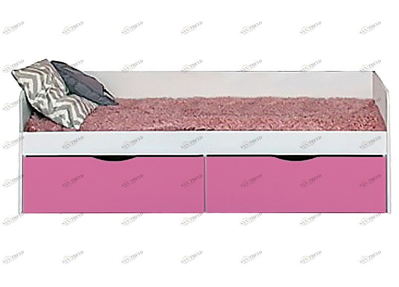 Детский диван-кровать с 2 ящиками "Зефир" МАНДАРИН ЗЕФИР 178700 Белый;розовый Santreyd 