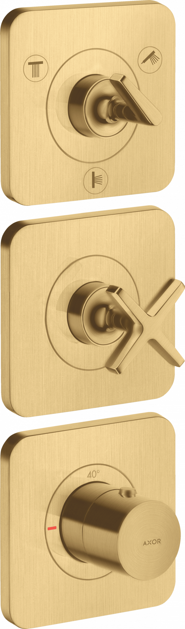 36704250 Термостатический модуль 380/120 для скрытого монтажа на 3 функции с накладками AXOR CITTERIO E