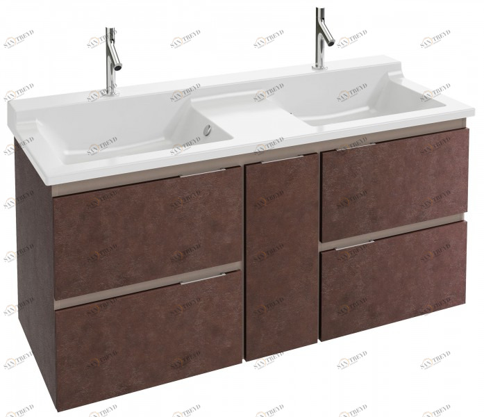 EB1332-N28 Мебель под раковину-столешницу 140 см, 4 ящика + 1 дверца Jacobdelafon SOPRANO Santreyd