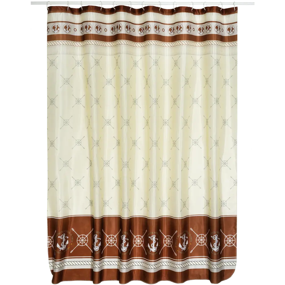 Штора для ванной комнаты «Якорь» 180х180 см цвет белый 16946343 STLM-2133626 ВИЛИНА Полиэстер - Вид №1