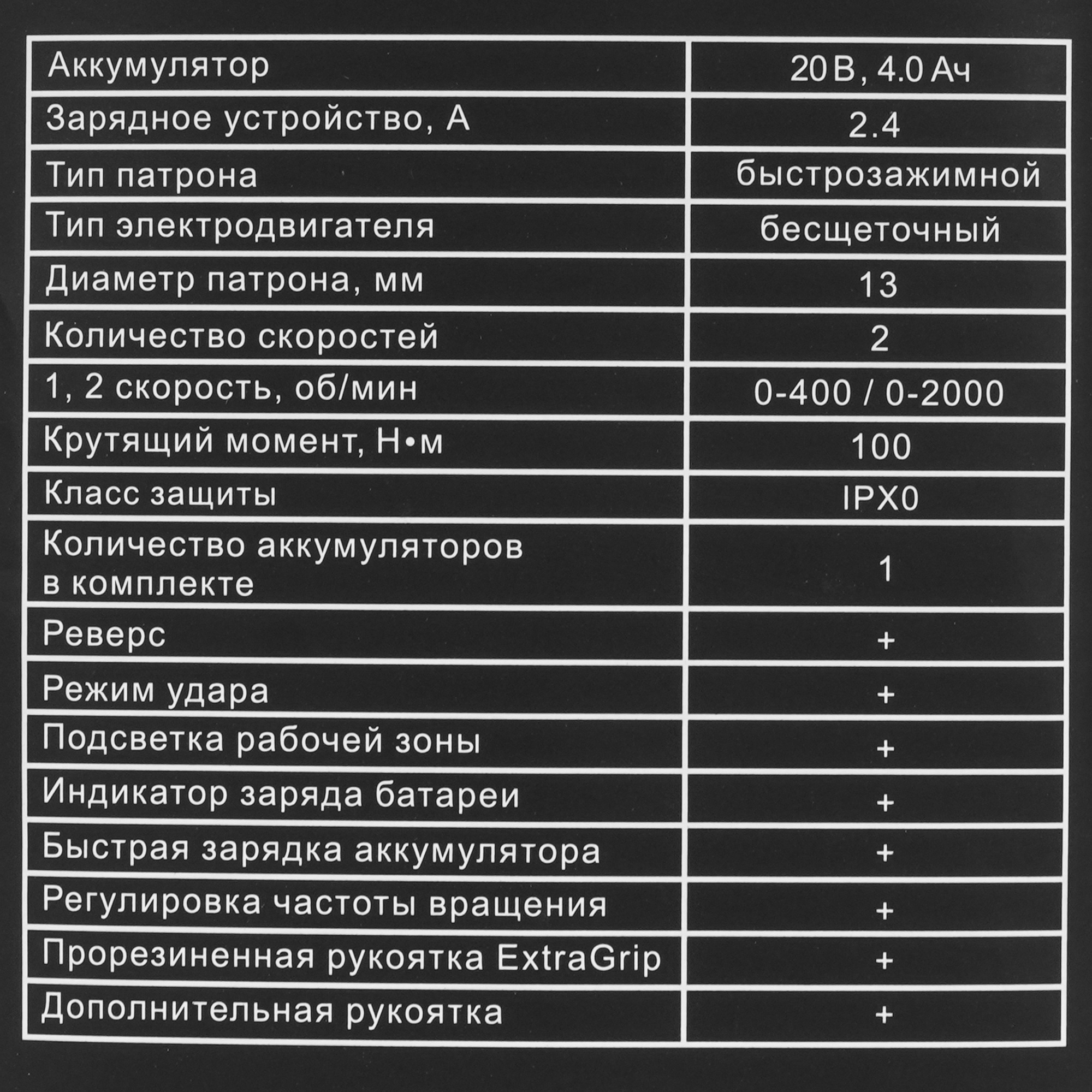Дрель-шуруповерт BRAIT BCDI20-4PUMBL-1 PRO 9230663 STDN-0136508 - Вид №10
