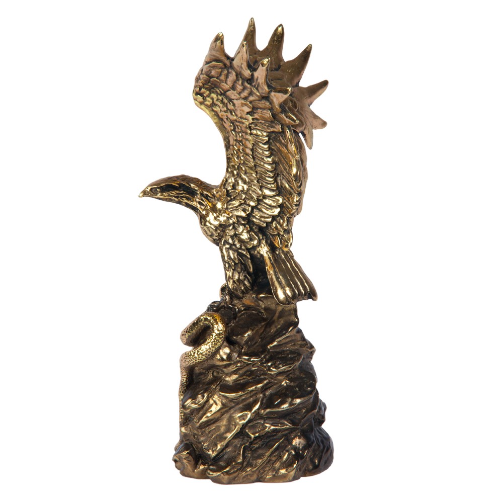 41013 Часы настольные Орел на скале Бронза BOGACHO 4627138242223 - Вид №2