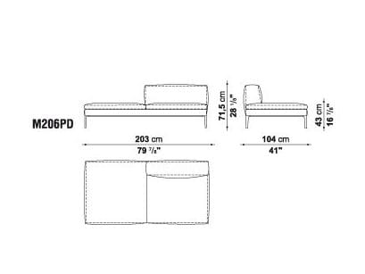 Угловой диван из ткани B&B Italia Michel ARCH-00050009 - Вид №34