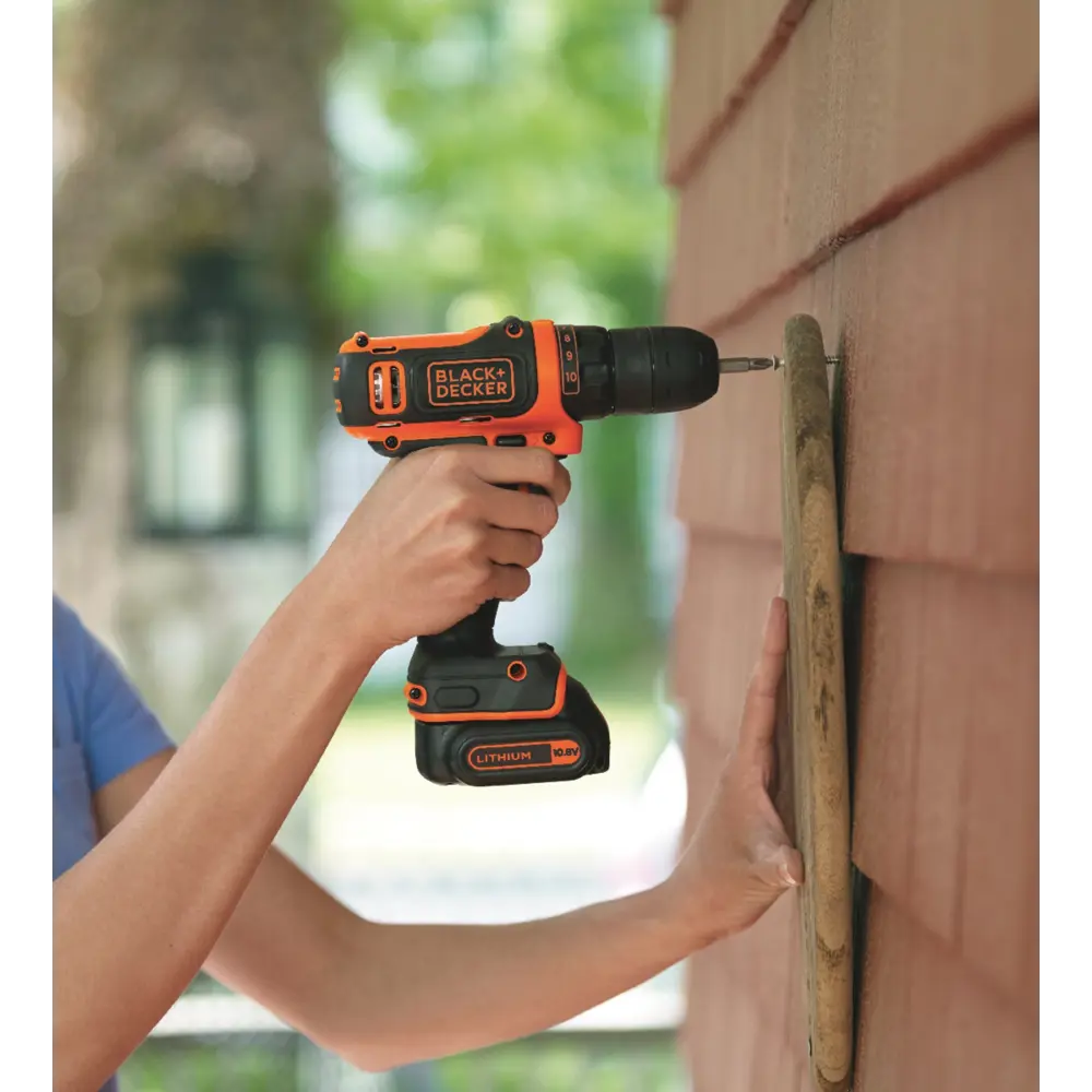 Дрель-шуруповерт аккумуляторная Black&Decker BDCDD12KBQW, 10.8 В Li-ion 2x1.5 Ач 18767105 STLM-2204963 BLACK + DECKER  - Вид №8