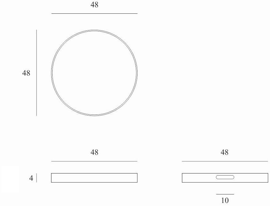 Ethnicraft Круглый поднос из дерева и стекла Wabi sabi 20458 - Вид №2