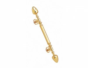 0N4483.000.43 Набор дверных ручек 700мм на розетках Сатинированное старое золото 24К