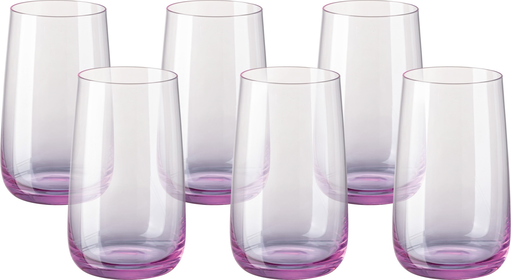 10660996 Rosenthal Набор бокалов для воды Rosenthal Турандот 400мл, стекло, розовый, 6шт Стекло 