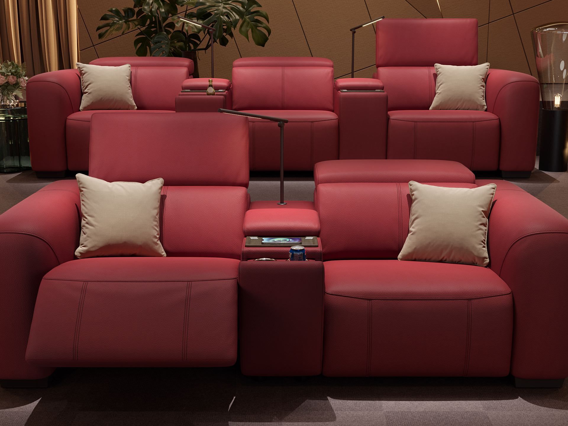 3-местный кожаный диван Sofanella Sorrento Kino ARCH-00095416